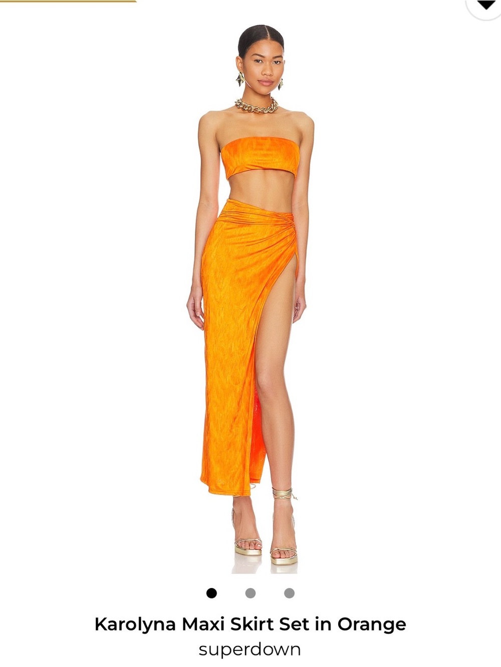 Revolve Orange Two Piece Maxi